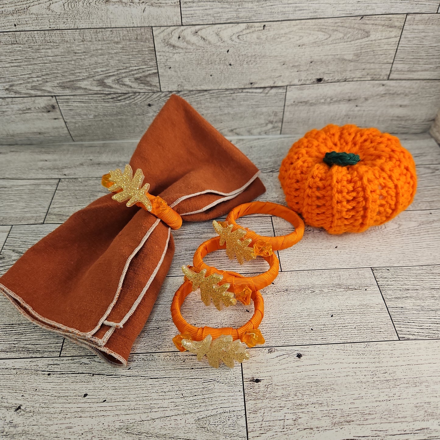 Fall Harvest Napkin Rings - 4 pc set