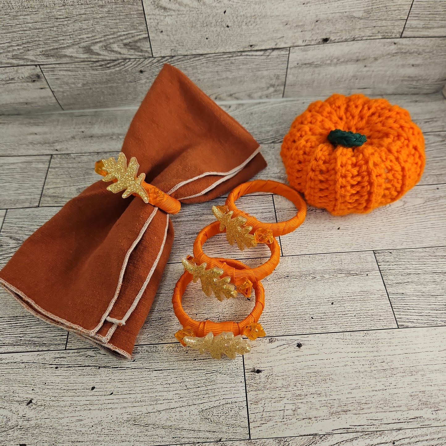 Fall Harvest Napkin Rings - 4 pc set