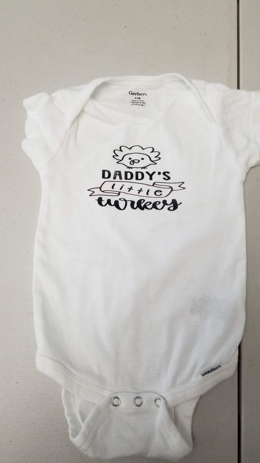 Onesie - Daddy's Little Turkey - 6-9 Months