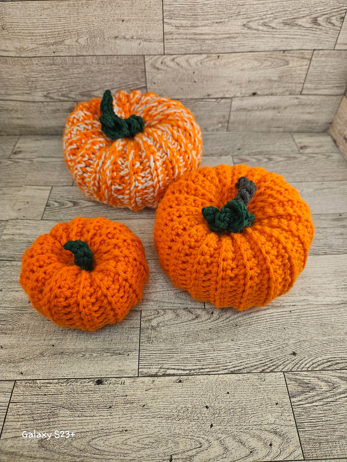 Crocheted Pumpkins - 2 piece set