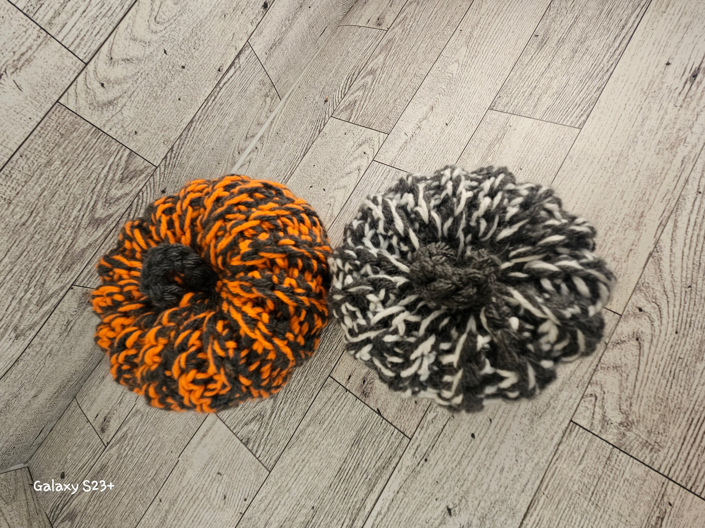 Crocheted Pumpkins - 2 piece set