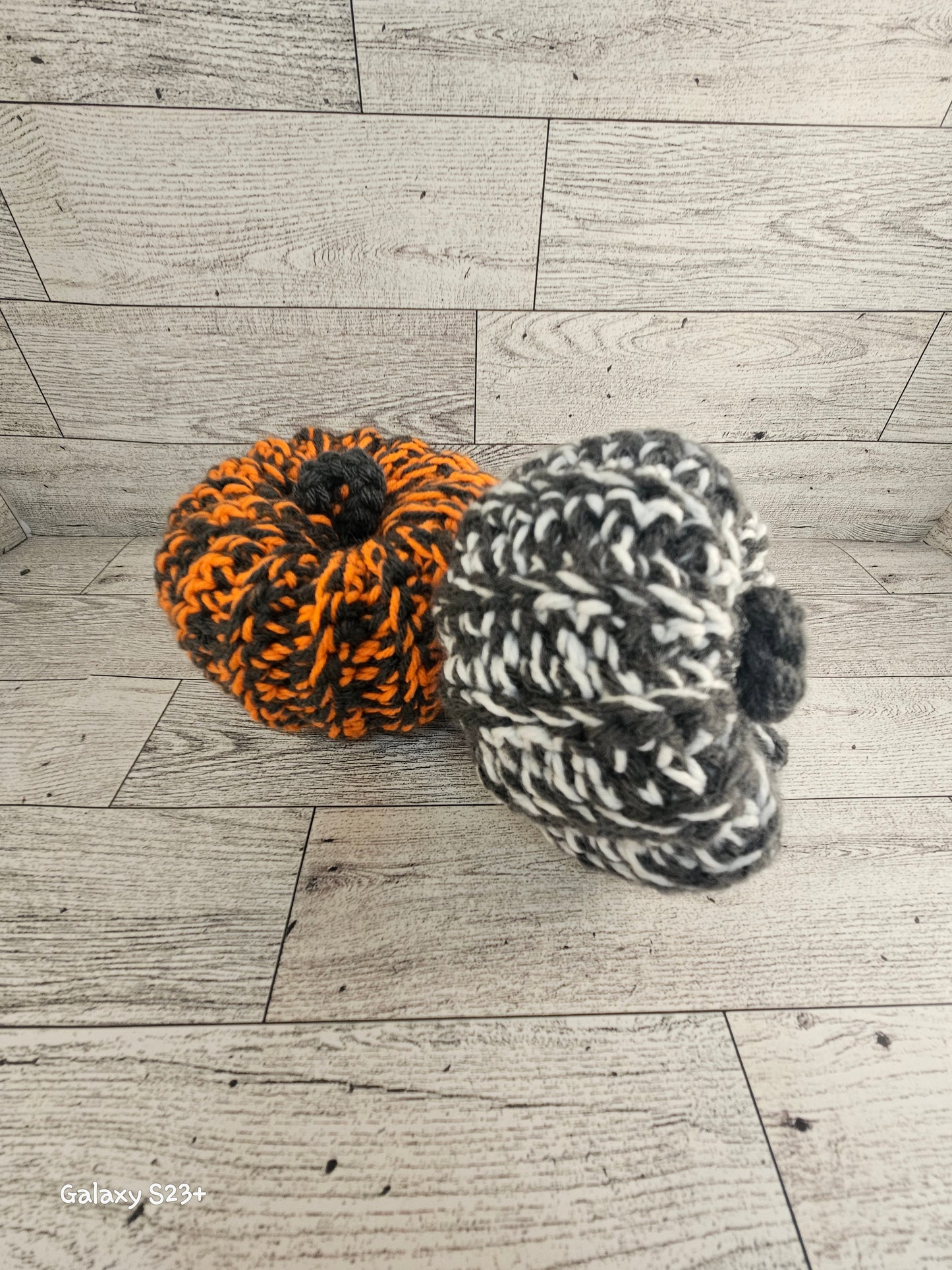 Crocheted Pumpkins - 2 piece set