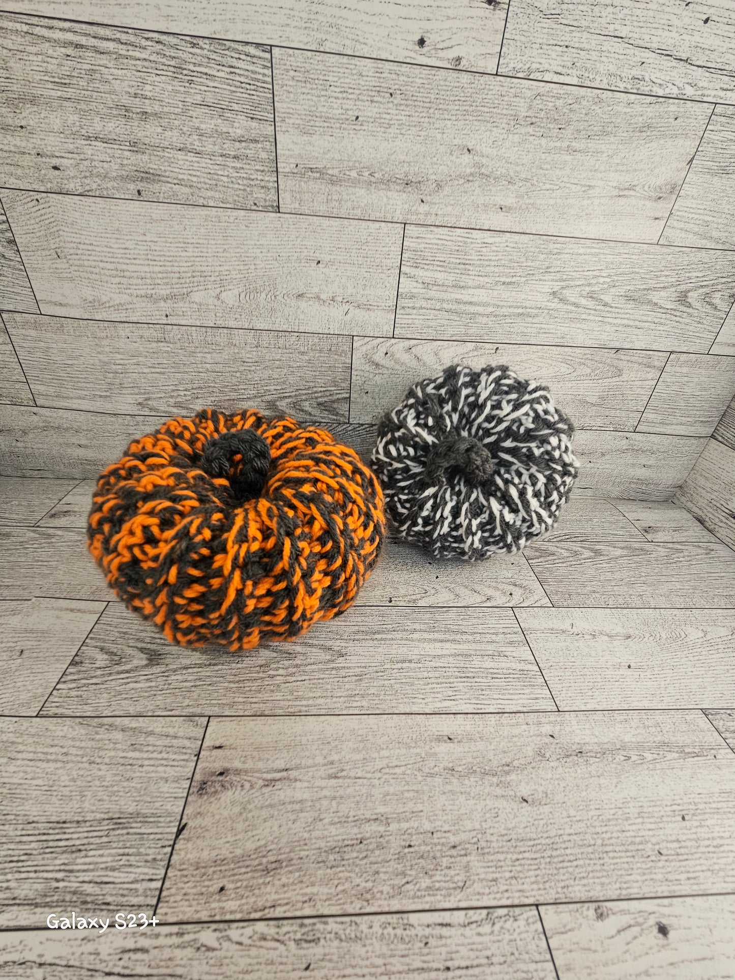 Crocheted Pumpkins - 2 piece set